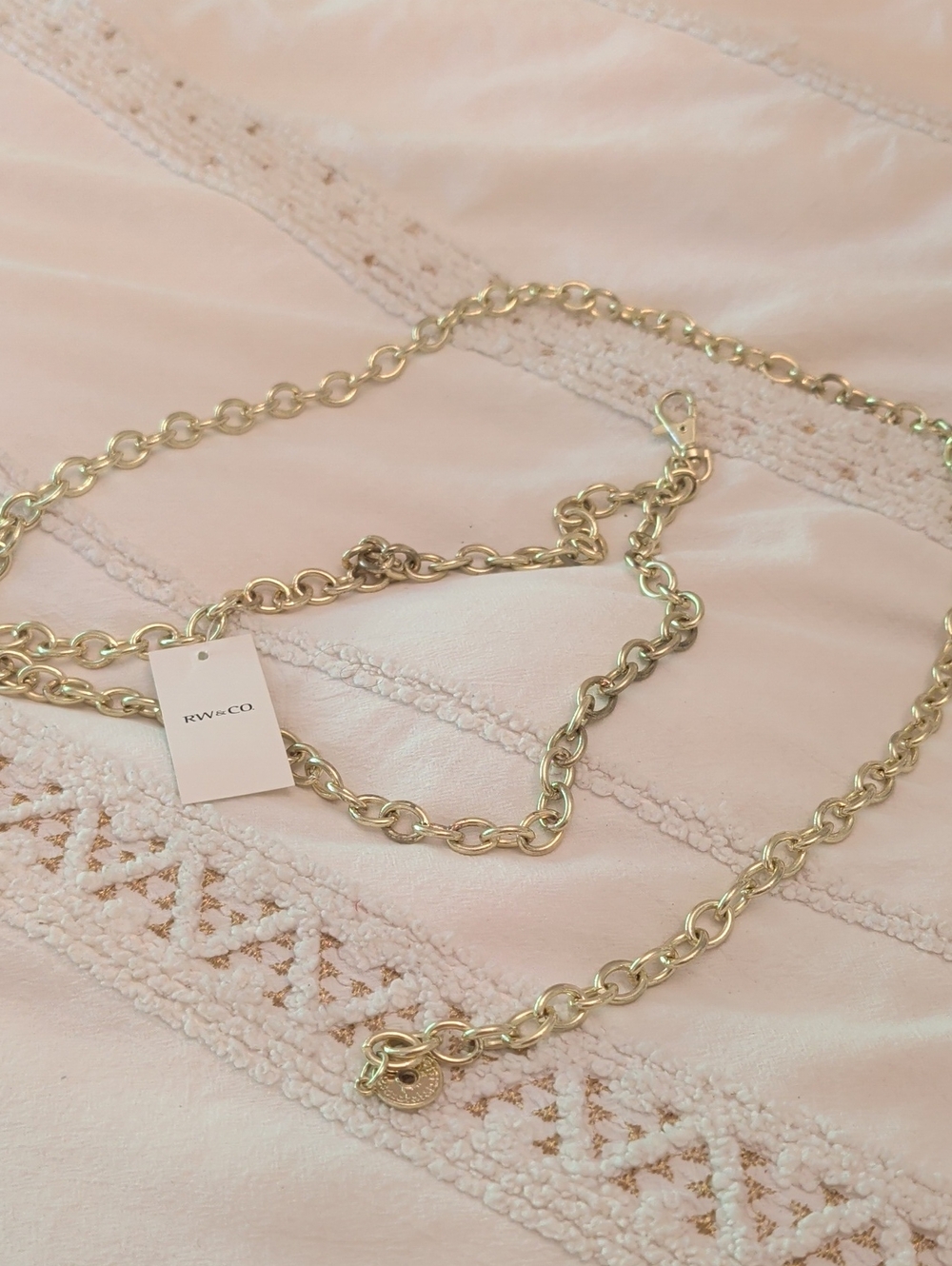 RW&CO. Gold Link Chain Belt